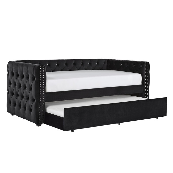 Kingstown Home Ghislain Upholstered Daybed with Trundle & Reviews Wayfair